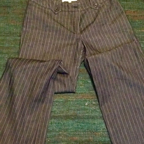 Trina Turk Denim - Trina Turk pin-striped denim slacks